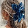 1pc new double-sided cashew flower love grabbing clip butterfly knot hair clip summer vacation shark clip fashion