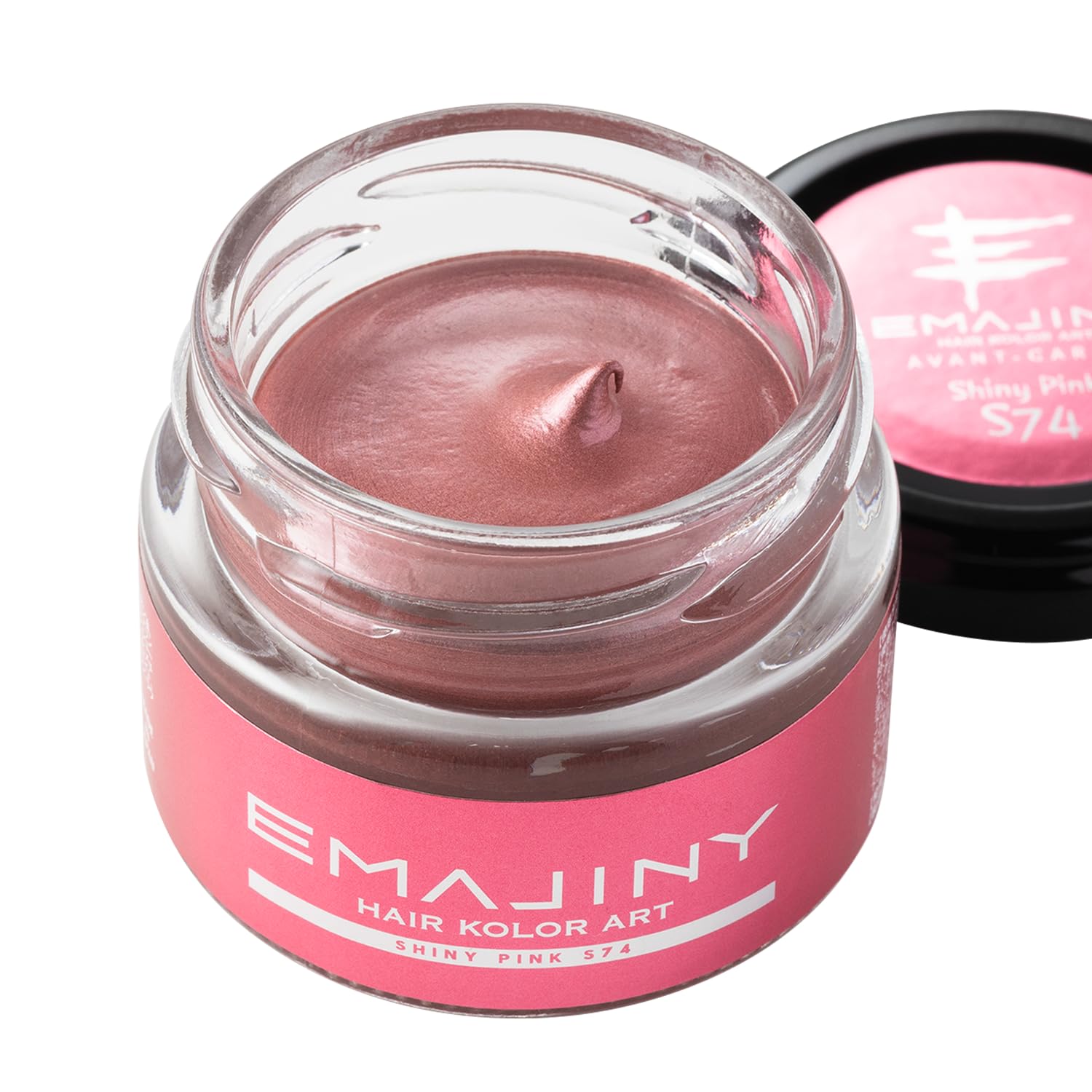 

EMAJINY Shiny Pink Hair Color 36g in vibrant hair that rinses out easily with EMAJINY Shiny Pink S74 Wax, Peach, [Made Japan] [Fragrance-Free] розовый