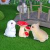 Realistic Rabbit Micro Landscape Ornaments: Cute Animal Resin Accessories for Creative Garden Decor