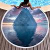 Beautiful Antarctic Iceberg Round Beach Towel, Polyester Sand Resistant Beach Blanket, Absorbent Quick Dry Pool Towel Picnic Mat