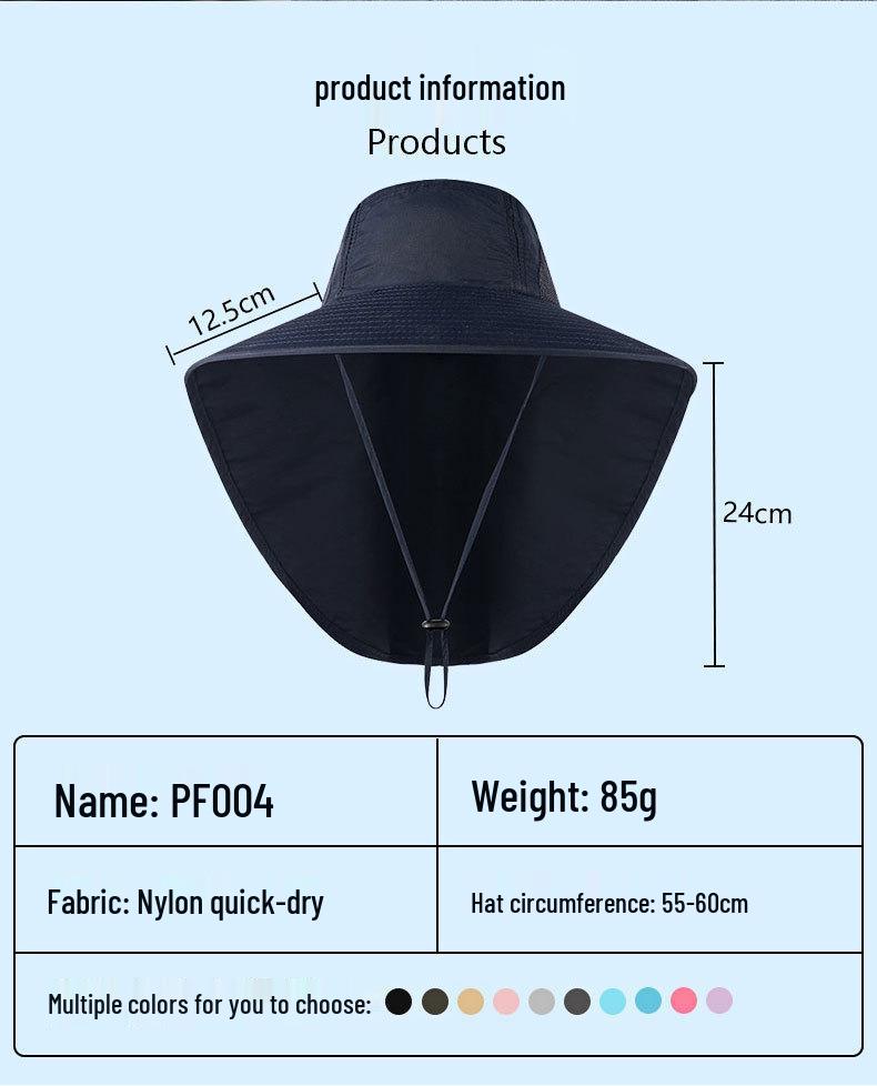 Herren Sommer Sonnenschutz Fischerhut mit breiter Krempe, Nackenschutz und Netzeinsätzen an den Seiten für Outdoor-Aktivitäten