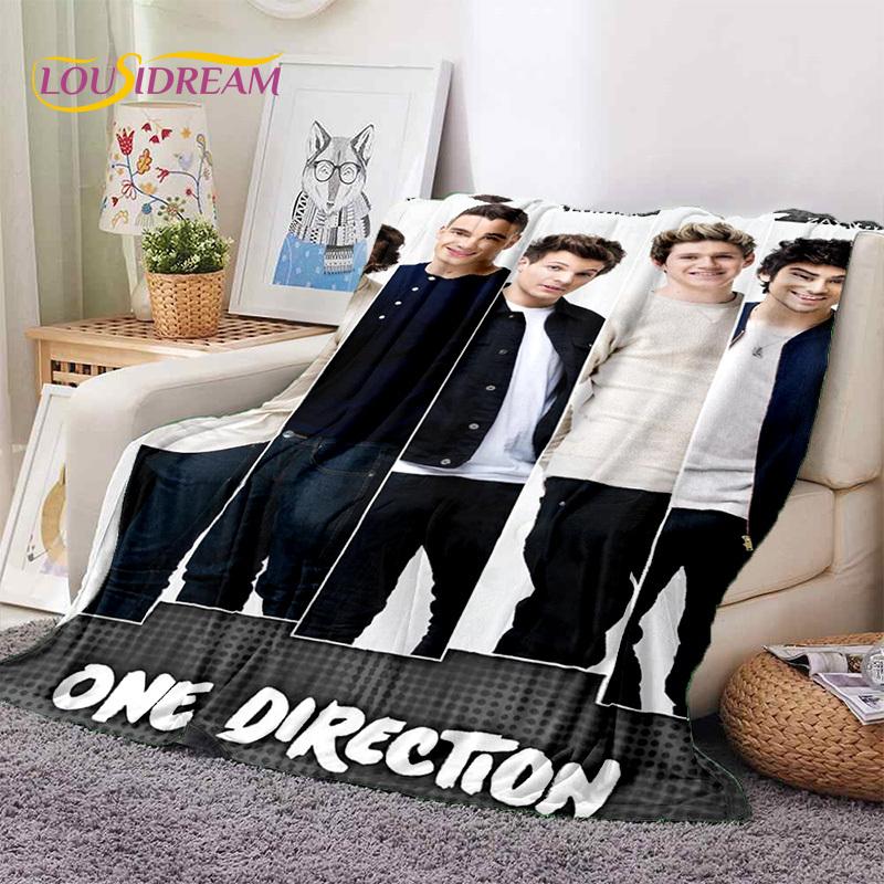 2025 Rock-One Direction Combinatio 1D Star Soft Blanket,Soft Throw Blanket for Home Bedroom Bed Sofa Picnic Travel Cover Gift
