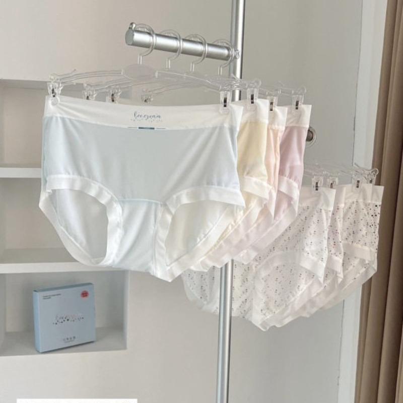 Women's Summer Ultra Thin Ice Silk Breathable Extended Crotch Waist Triangle Briefs