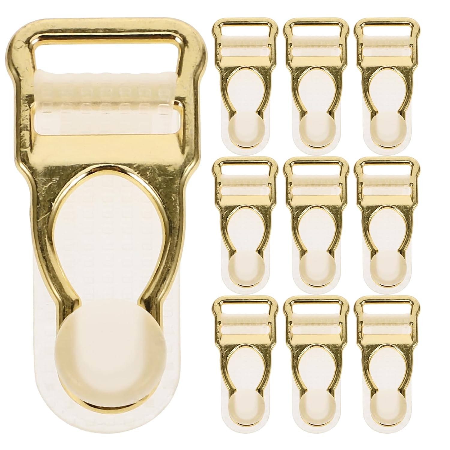 10pcs Garter Clips Metal Suspender Clips, Straps Fasteners Garters End Buckle Suspender Clips Sewing Supplies for Making Clothing Parts