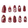 Almond Wearable Nails - 30 Piece Set with 3D Flowers, Rhinestones, Starfish, and Shell Designs