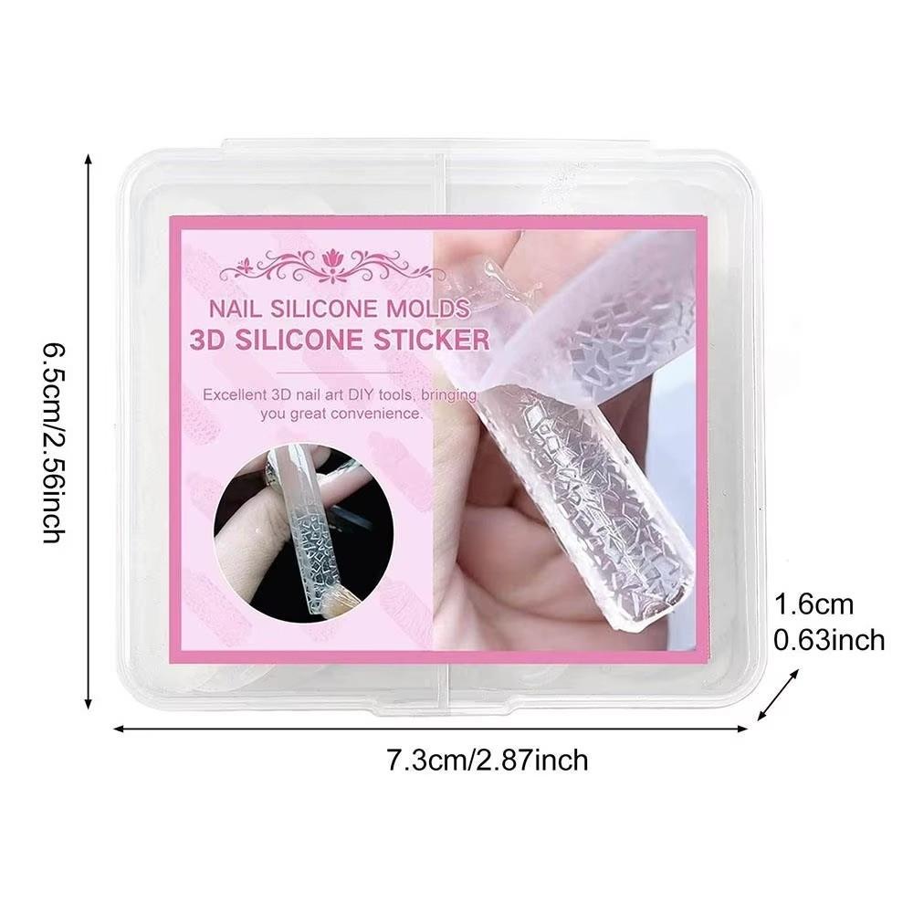 24PCS Snowflake Nail Crystals Molds Leopard Nail Art Molds  for Profional Use in Nail Salons