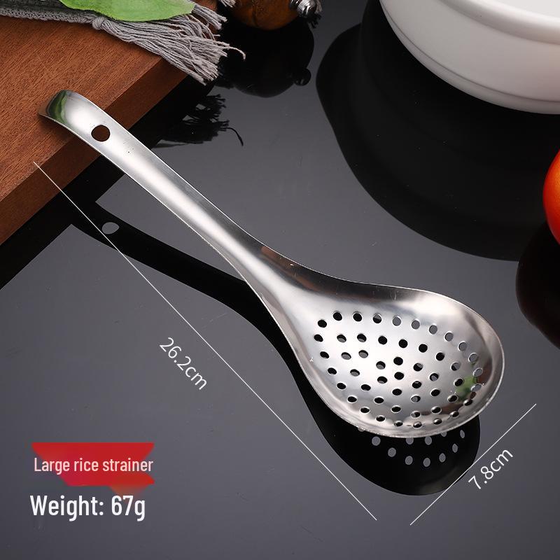 Large 201/304 Stainless Steel Slotted Spoon for Oil Draining and Sichuan Peppercorns
