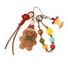 Christmas Gingerbread Man Plush Bag Charm With Christmas Tree Pattern For Holiday Decor And Gift