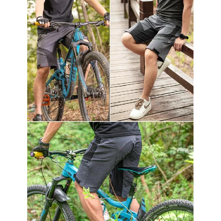 ROCKBROS Cycling Men's Shorts MTB Road Bike Shorts Summer Outdoor Sports Biker Shorts Climbing Breathable Quick Dry Double Layer