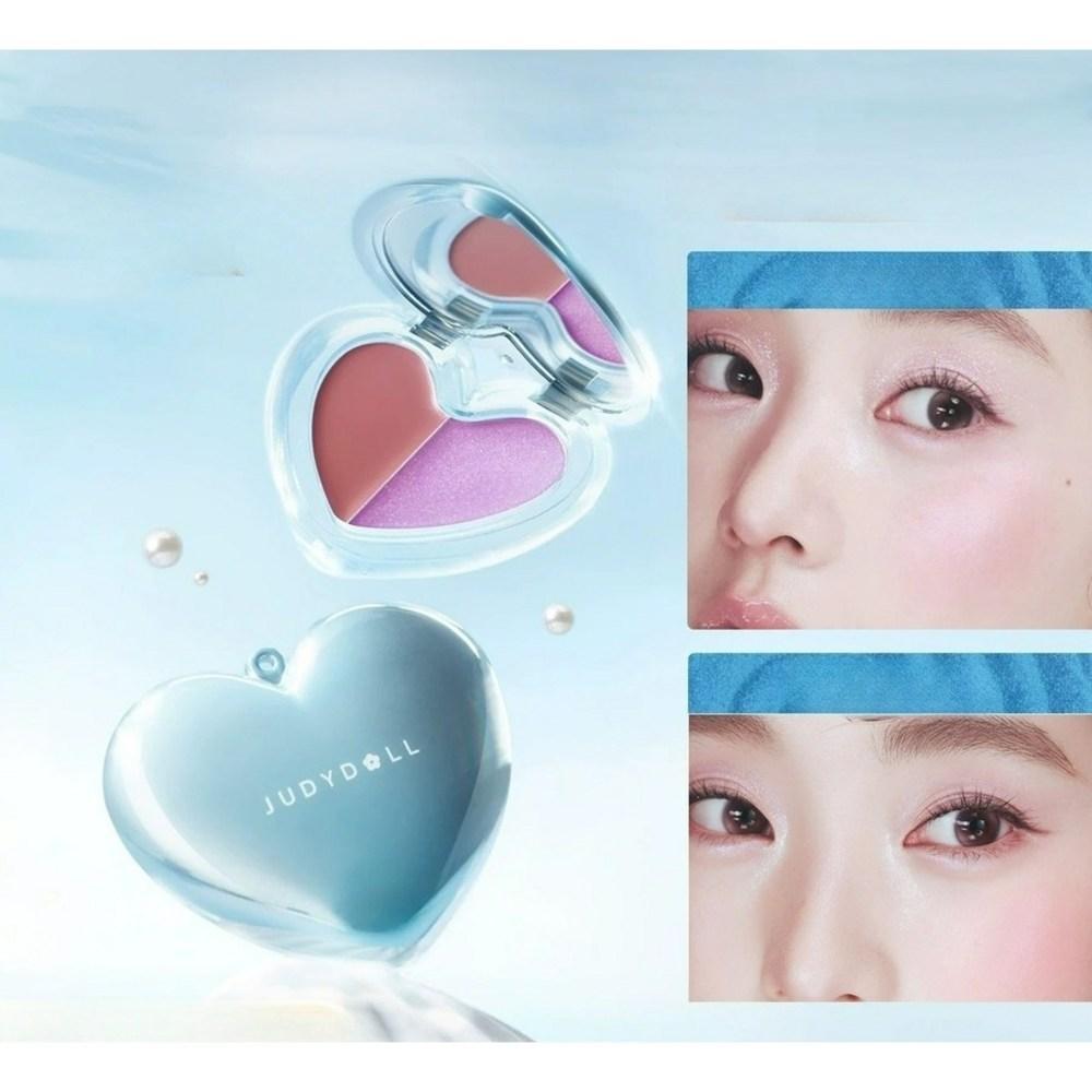 Judydoll Soft Focus Dual Lip Cheek Palette 1 pcs 02 Pink Silver Glitter Jelly