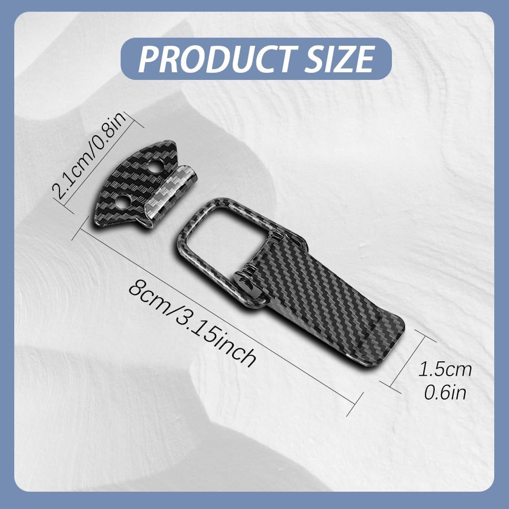 2PCS Car Bumper Clips, Bumper Quick Release, Front Rear Bumper Fastener Kit, Durable Carbon Fiber Car Bumper Security Hook Lock Clips, Universal Car