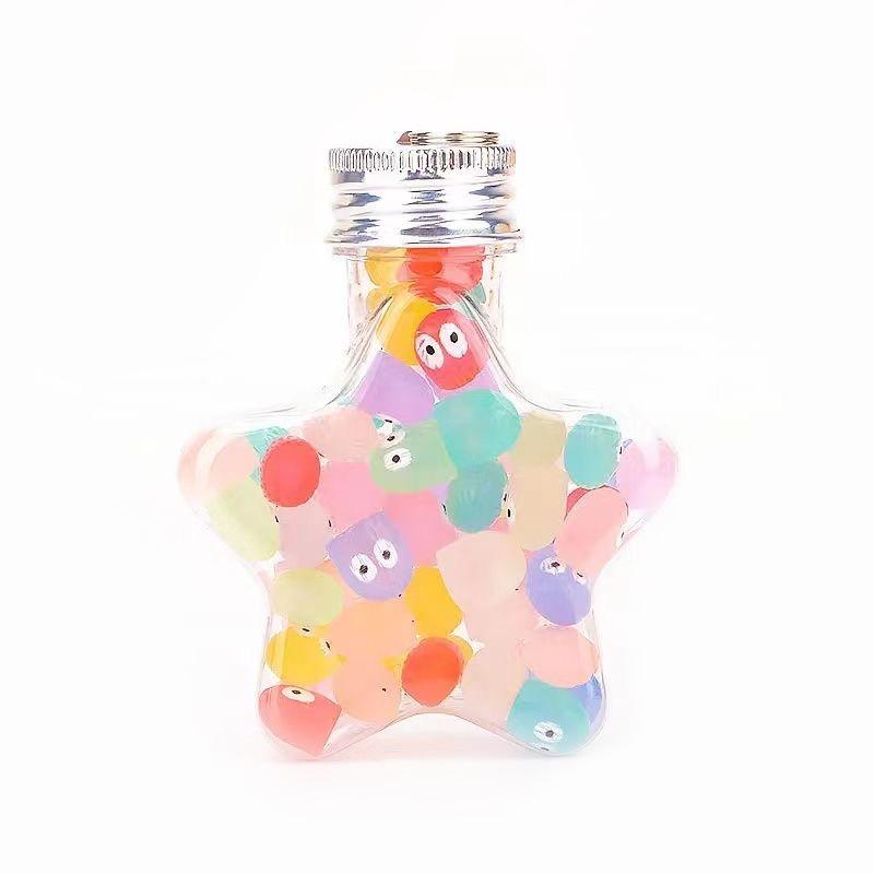 Plastic Juice Bottle Plastic Cookie Jars With Lids Food Storage Container Wide Mouth Jar Reusable Cookie Container