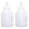 2Pcs Easy Cleaning 1L Capacity Calf Feeding Bottle Durable White Calf Nursing Bottle Feeding Bottle Daily Drinking