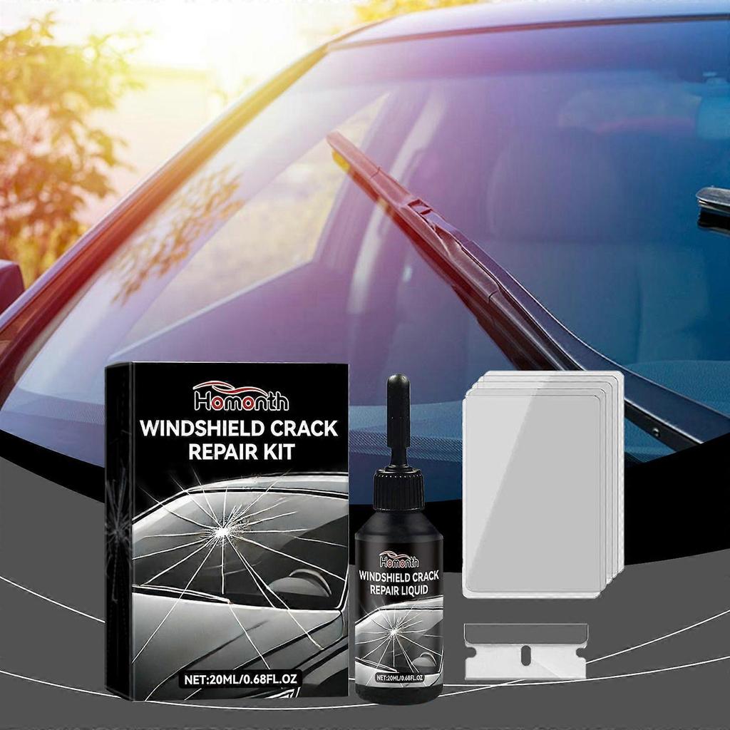 Limited time!!Homonth Car Windshield Crack Care Liquid Car Glass Care Tool Crack Adhesive less