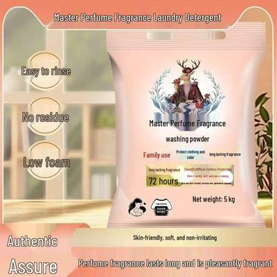 Perfumed Fragrance Laundry Detergent, Large 10 Jin Bag, Phosphorus-Free, Powerful Stain Removal, Long-Lasting Scent.