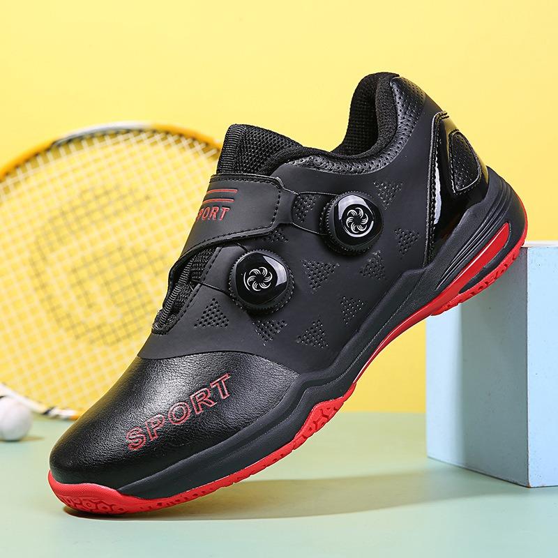 Badminton shoes men's and women's bottom rotating buckle table tennis shoes tennis shoes non-slip outdoor sports shoes