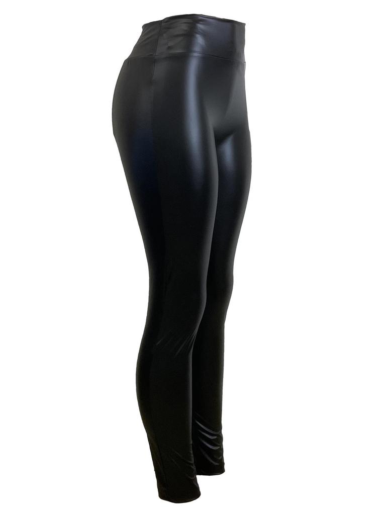 Y6011 High-Waisted Slimming Matte PU Leather Pants for Women - Autumn/Winter Collection