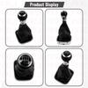 For VW Polo 6R 6C Sedan Hatchback 2011 2012 2013 2014 2015 2016 2017 6 Speed Gear Stick Shift Knob+ Black Line PU Leather Boot