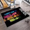 Colorful Portrait Design with Bold Letters Non-slip Rug Suitable for Living Room and Bedroom Sofas