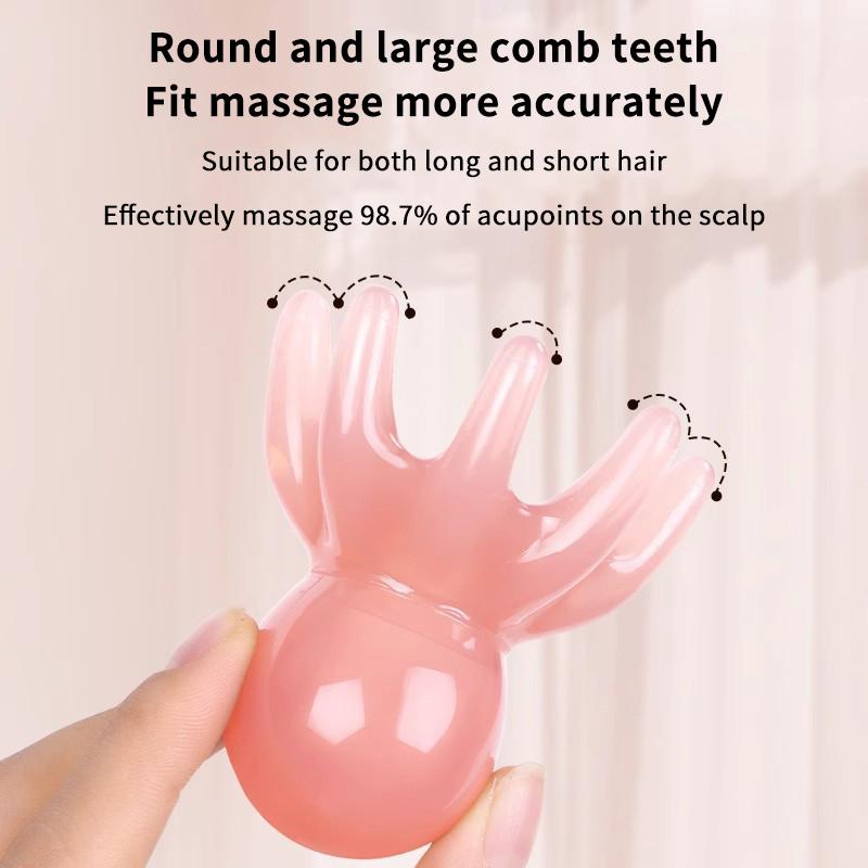 Resin Octopus Scalp Massage Comb Stress Relief Meridian Unblock 1/2Pcs Lightweight Head Massager for Shower Hair Care Use