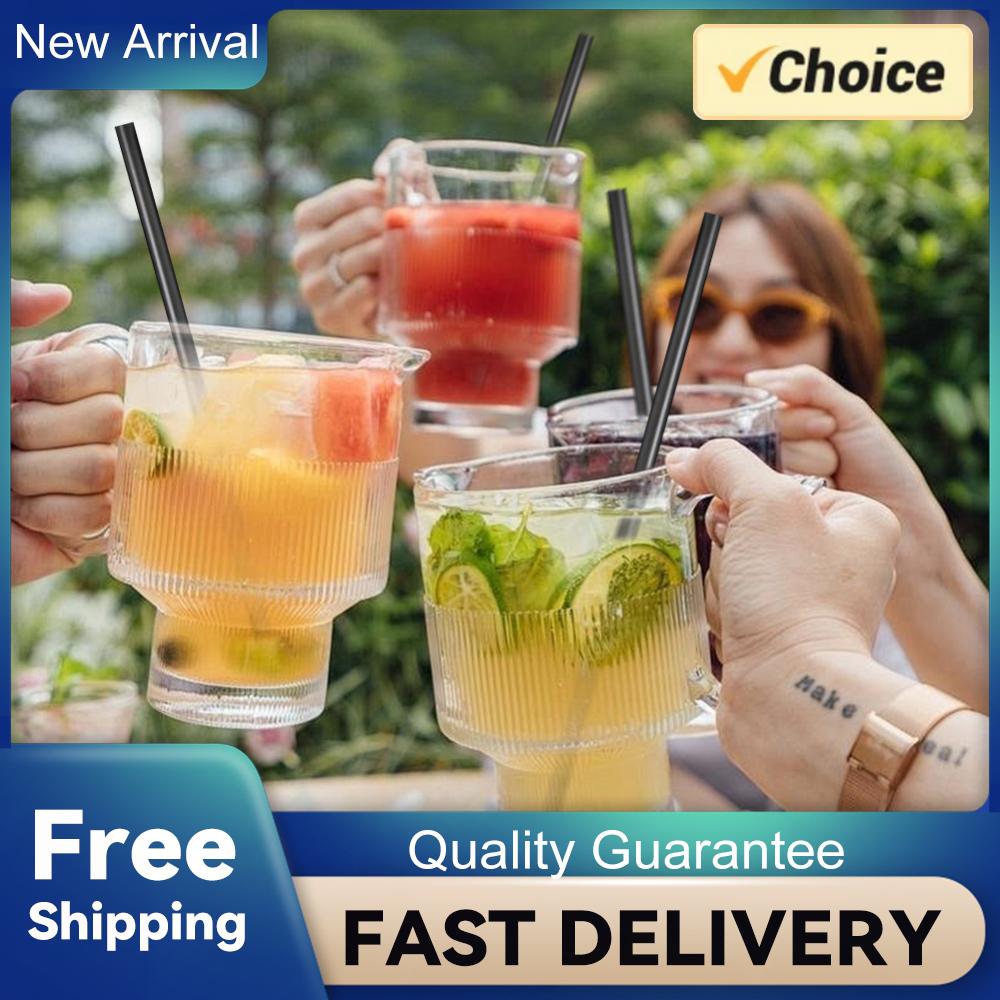 100Pcs Black Drinking Straws with Straw Brush Flexible Plastic Straw Reusable Milkshake Straws for Home Kitchen China Mainland