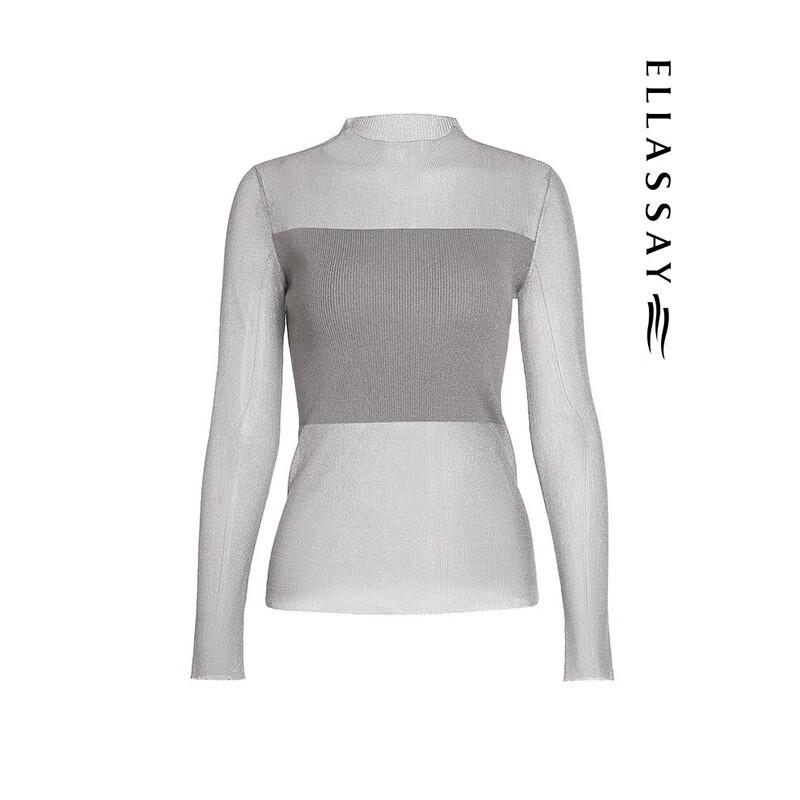 ELLASSAY Women's Mesh Strapless Knit Top