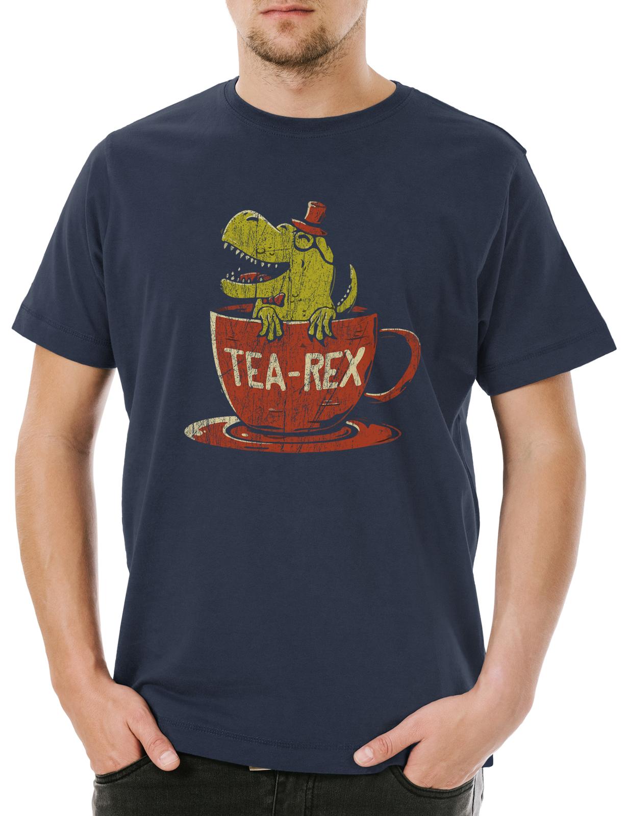 Tea-Rex II Men s T-Shirt Mens Womens Tees Top Tyrannosaurus Tea Tee Rex T-Rex Dinosaur Dino 4XL