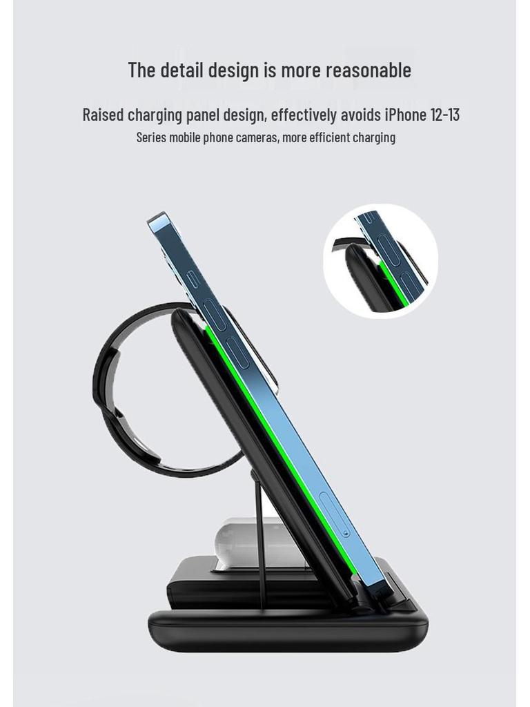 3-in-1 Folding Fast Wireless Charger 15W