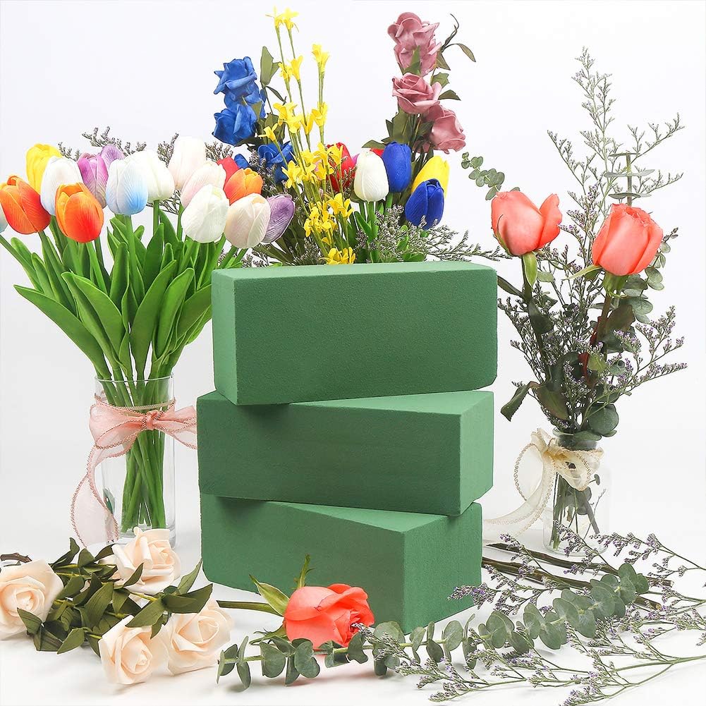 Green Floral Foam Block DIY Flower Arrangement Sponge Dry Wet Absorbent Bricks for Flower Birthday Wedding Garden DecorationGood product