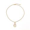 18k Gold Plated Titanium Steel Baroque Pearl Necklace - Trendy, High-End, Fade-Resistant, Stainless Steel, Women's European & American Style.