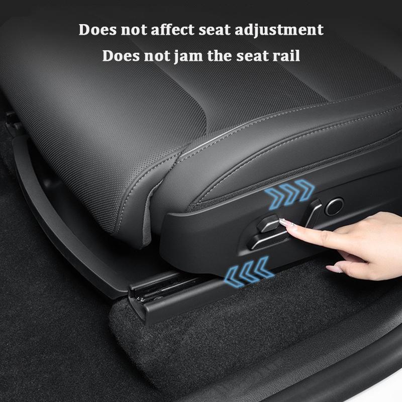 Under Seat Storage Box For Tesla Model YL 6-Seats 2026 TPE Drawer Seat Lower Front Rear Organizer Tray Trash Can Car Accessories