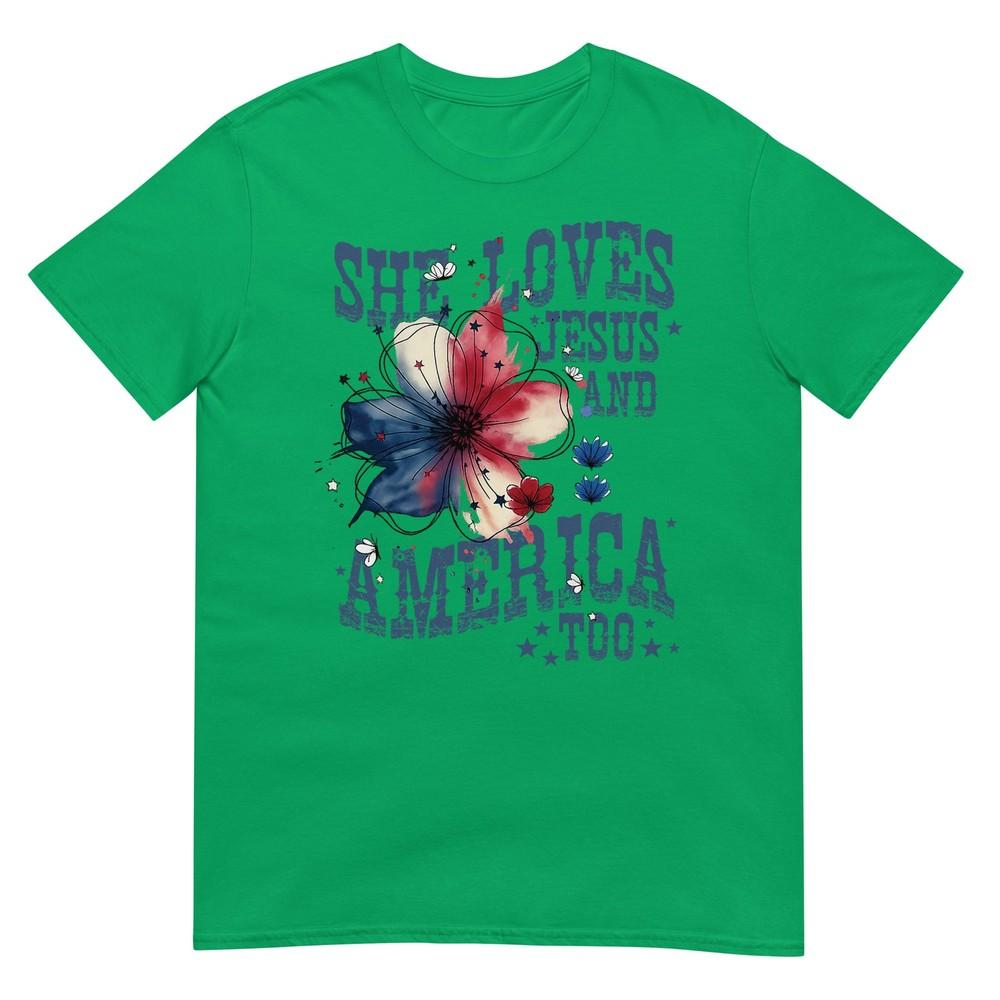She Loves Jesus And America Tshirt