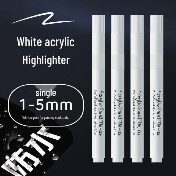 Waterproof Large Capacity White Highlight Marker - Fade-Resistant for Art and Graffiti