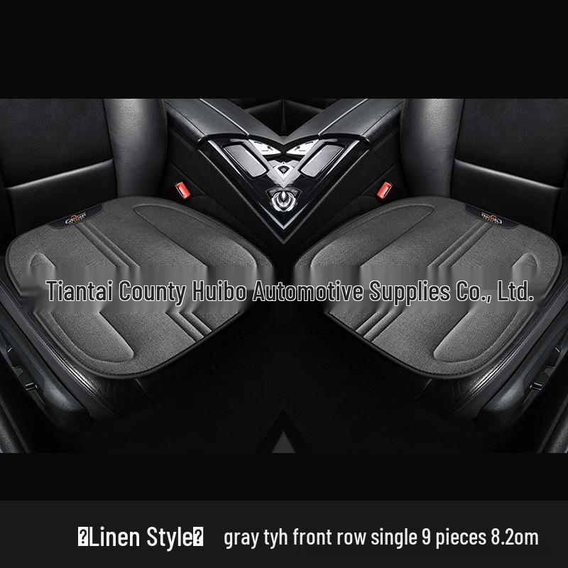 Universal Car Seat Cover Set - Front & Rear, Half-Wrap, No Backrest, All-Season Use
