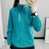 Autumn and Winter Polar Fleece Jacket Women's Fleece Plus Velvet Thickened Stand-up Collar Cardigan Outdoor Sports Warm Sweater Top