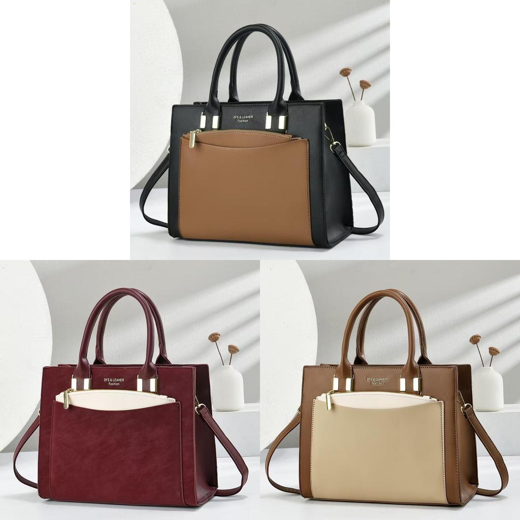 Urban Minimalist Pu Handbag With Lock Closure For Daily Use
