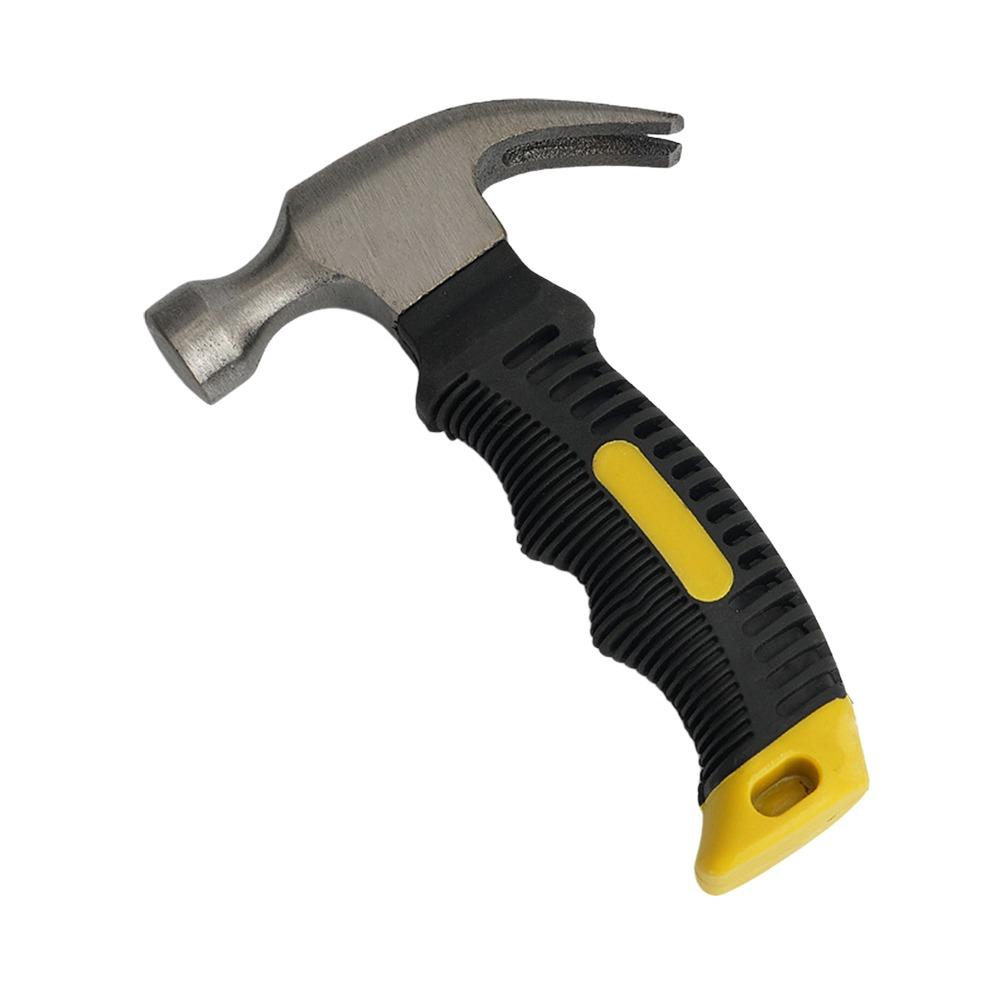 Bright Polishing Head Small Nail Hammer Lightweight Soft Grip Handle Mini Stud Nail Tool Multifunctional Handy Hammer жёлтый