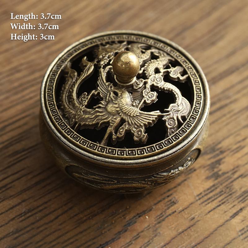 Vintage Alloy Incense Burner Stick Holder Three Legged Hollow Out Mini Sandalwood Censer Incense Burner Home Decoration