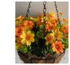 Frühlingsblumen-Hängekorb mit Schleife - Kranz Heimdekoration