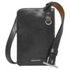 T-Bar Sling Logo Zip Closure Calfskin Crossbody Phone Bag Men Bags Black Camel 814918-1AAUH-9769
