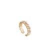 Korean Freshwater Pearl Gold-Plated Open Ring - Elegant and Eco-Friendly Design
