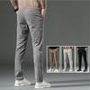 Men's Corduroy Casual Pants Fashi Drawstring Stretch Slim Chinos Male Business Casual Straight Lg Trousers
