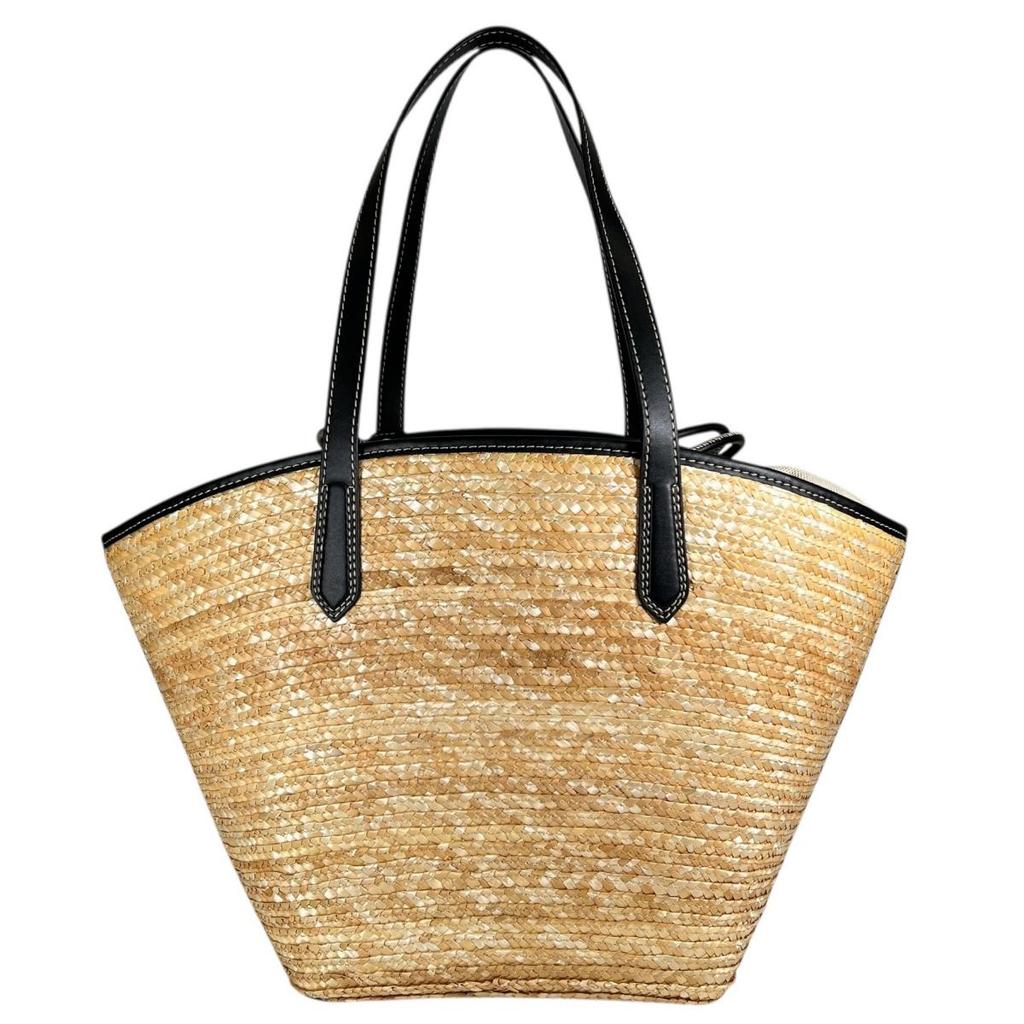 Michael Kors Kimber Large capacity Handbag canvas Ivoryx black Women 35T2G7KT71 Used