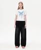 MAHAGRID Butterfly Goth Crop Tee White(Mg2Emft583A)