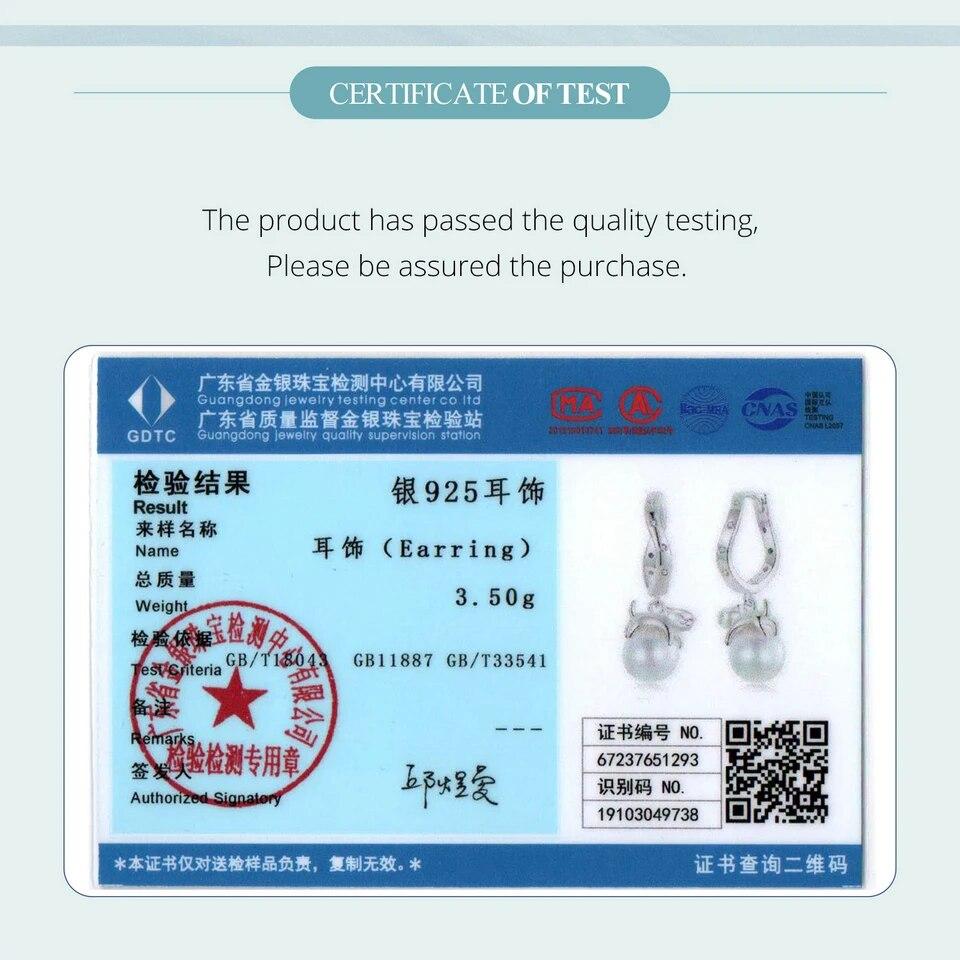 BAMOER 925 Sterling Silver High-quality Shell Pearl Ear Buckles Cute Kitty Hoop Earrings for Women Birthday Gift Fine Jewelry