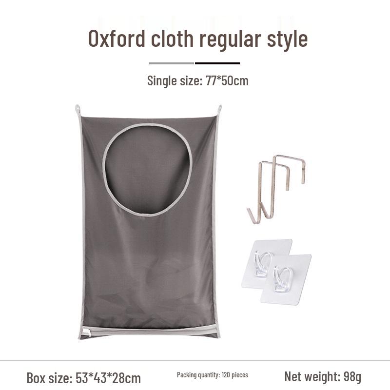 Wall-Mounted Waterproof Oxford Cloth Laundry Basket & Storage Bag