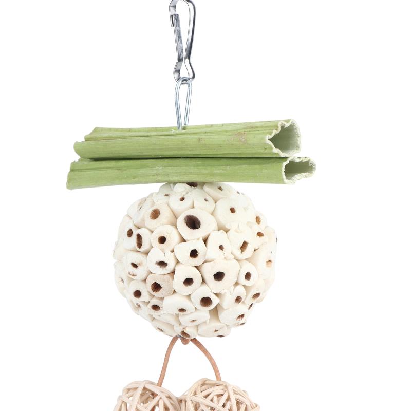 Funny Parrot Tongcao Ball Bird Chewing Toy Bird Supplies Parrot Relief Decompression Puzzle Toy Rattan Ball Molar Bite Toys