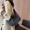 Large Capacity Retro Underarm Bag French Style New Design Tote Bag PU Leather Shoulder Bag  Girls