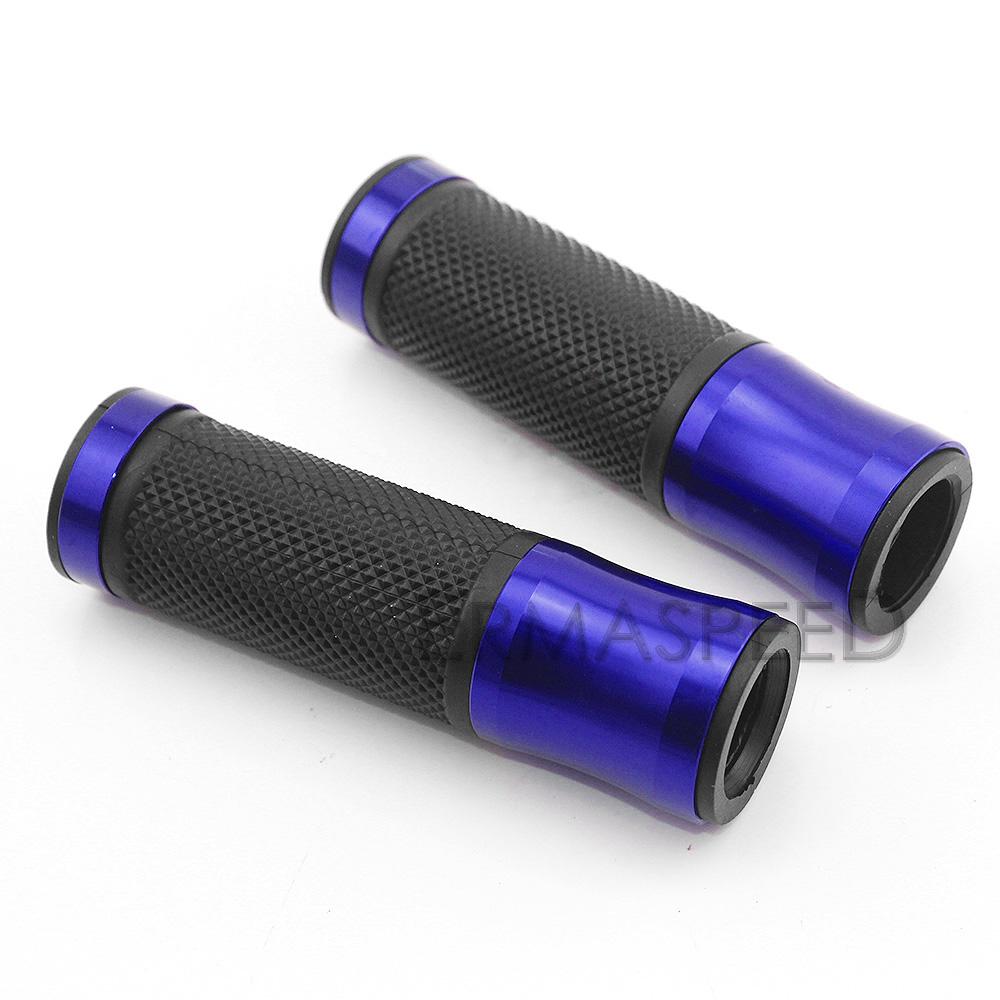 1 Pair 7/8" 22mm Universal Motorcycle Handle Grips CNC Aluminum&Rubber Handlebar Grip Moto Throttle Grip Racing Motocross