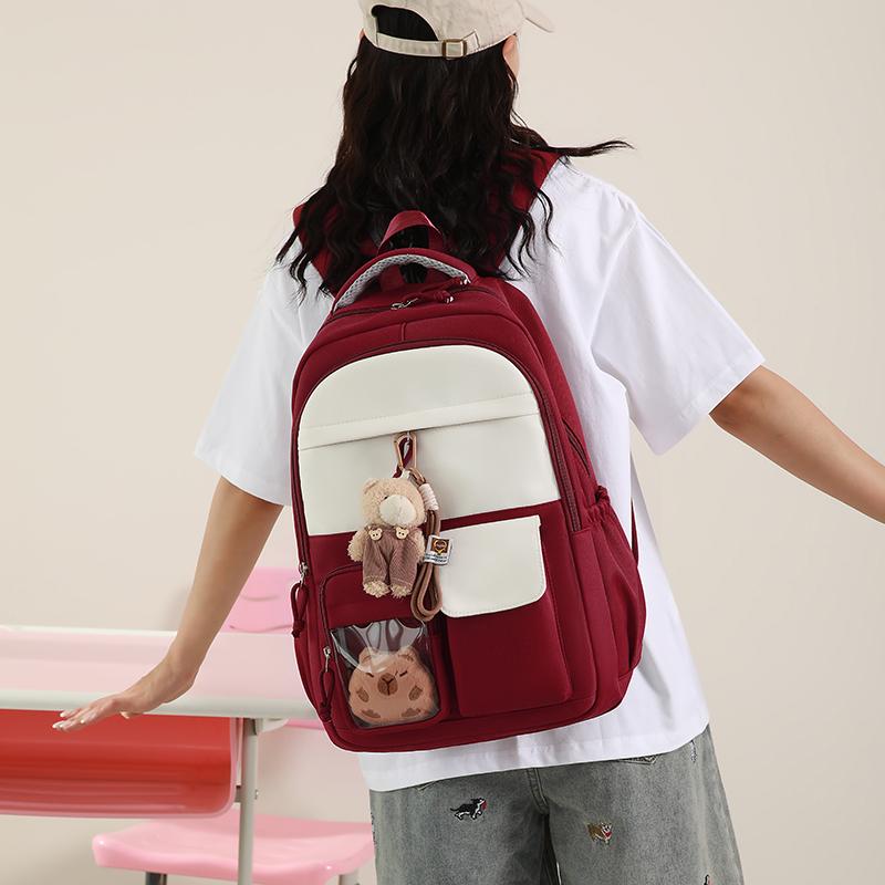 Preppy Backpack Junior High School Student Lightweight Schoolbag Women's Large Capacity Backpack